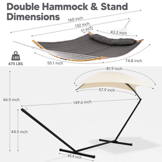 hammock with stand and sunshade#color-c_dark-gray