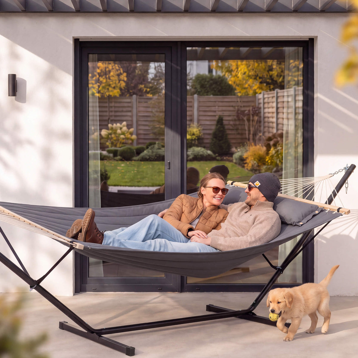 Double-Quilted-Fabric-Hammock-with-Stand#color_dark-grey