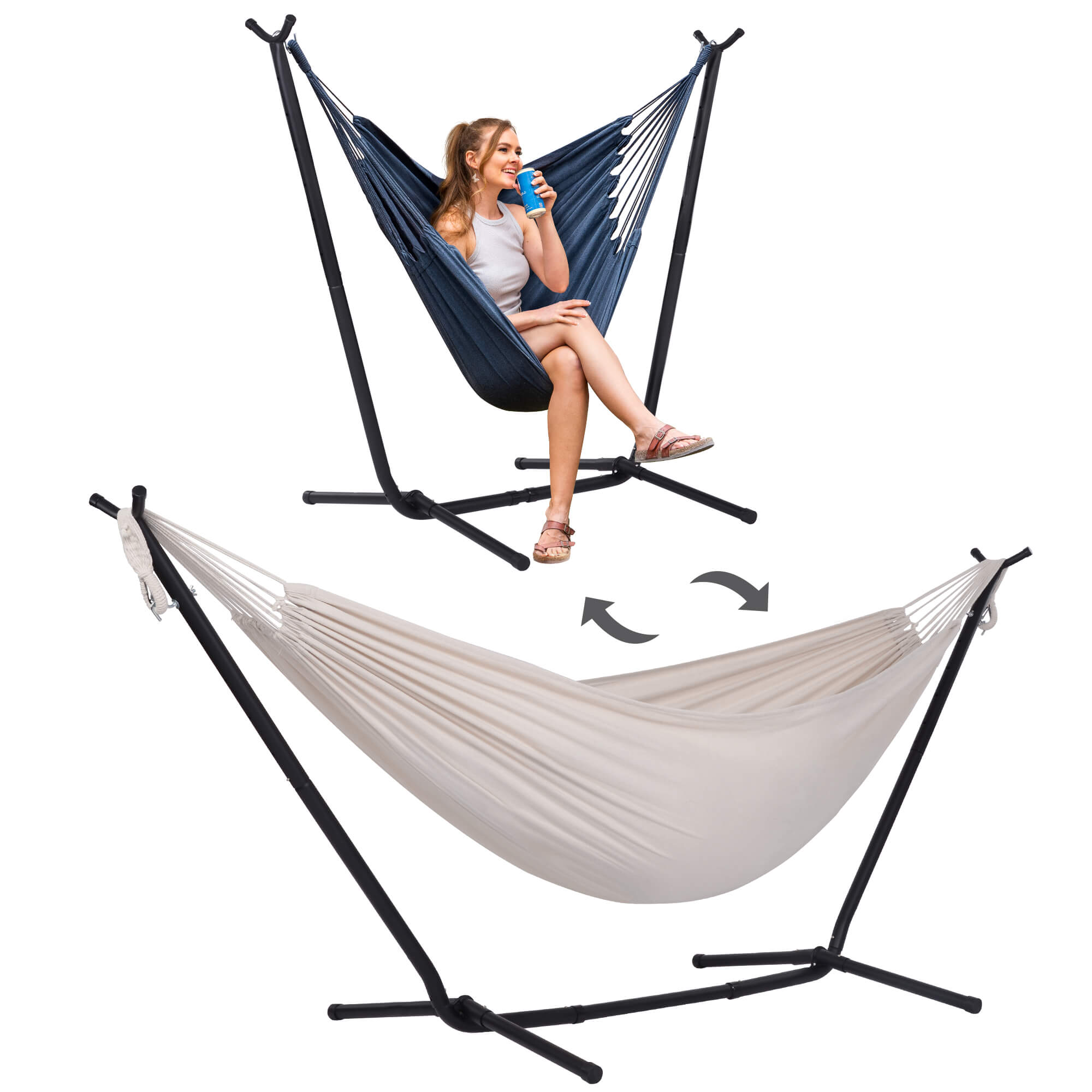 SUNCREAT-2-in-1 Heavy-Duty-2-Person-Hammock-with-Stand-Natural#color_natural