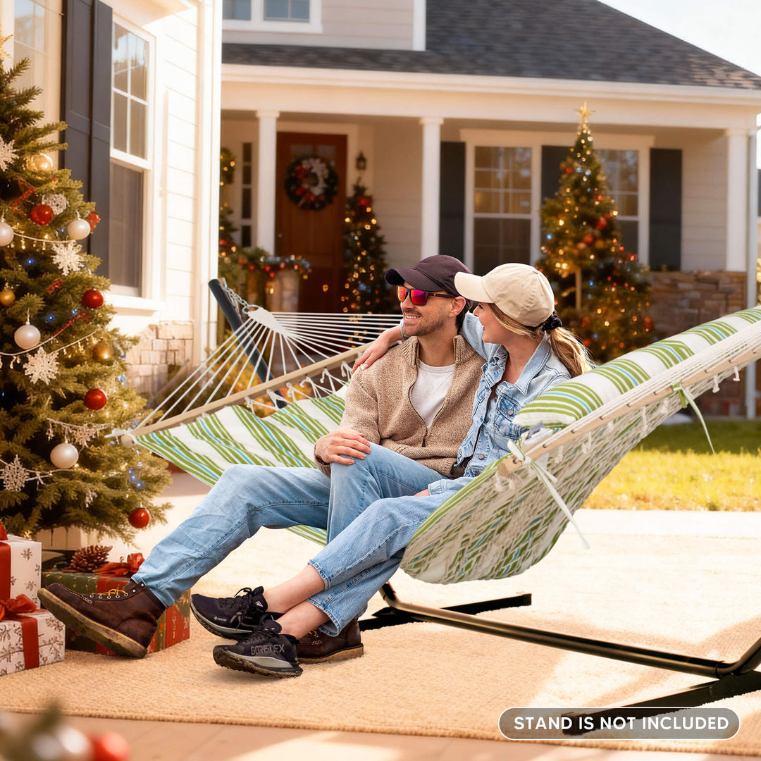 SUNCREAT-2-Layer-Cotton-Rope-Hammock-Green-Beige#color_green-beige