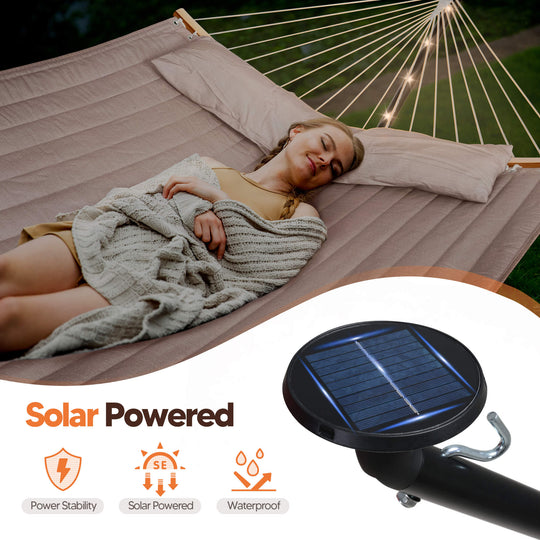 double hammock with stand  #color_brown