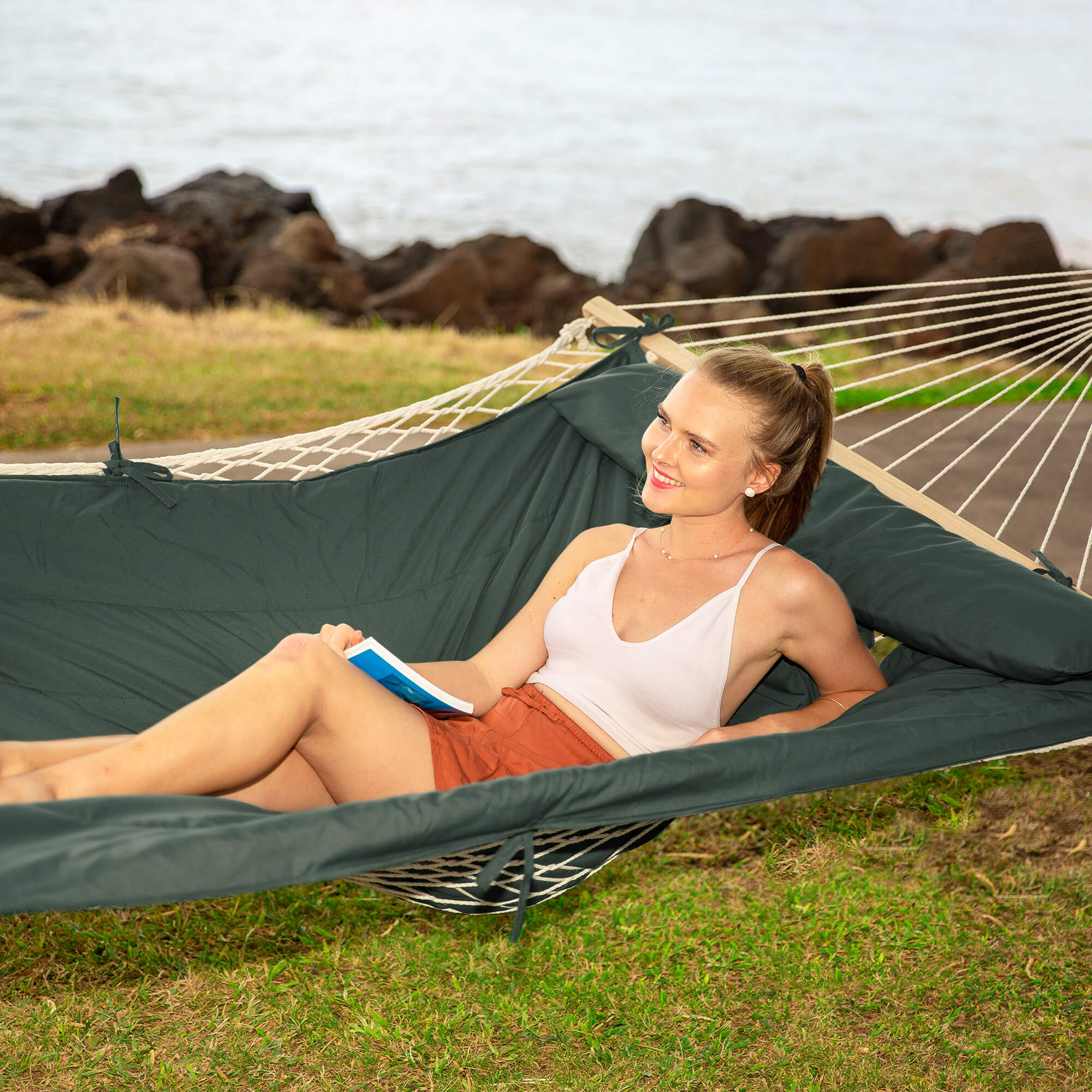 SUNCREAT-2-Layer-Cotton-Rope-Hammock#color_green-gray