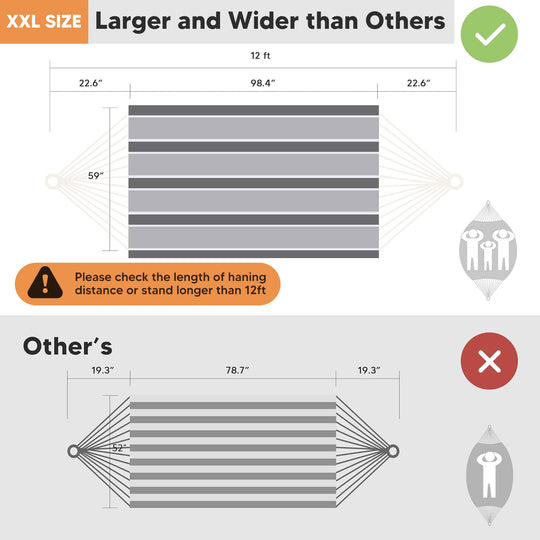 Camping Hammock for Outdoor#Color_gray-stripes