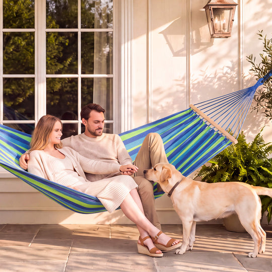 tree hammock swing#color_blue-stripe