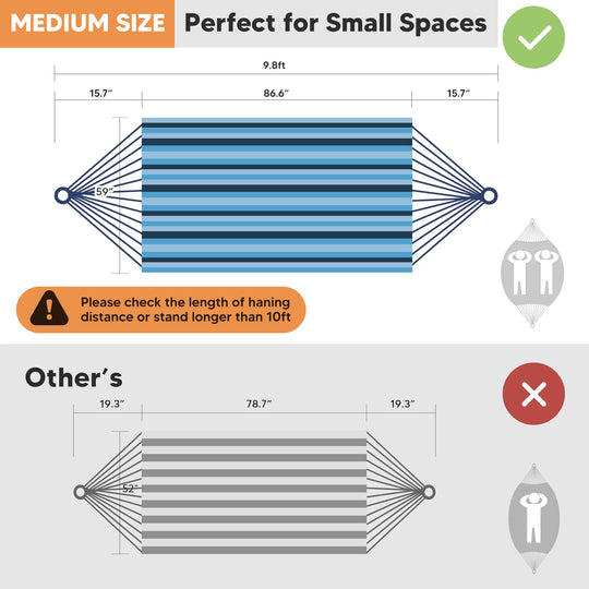 Camping Hammock for Outdoor#Color_light-blue-stripes