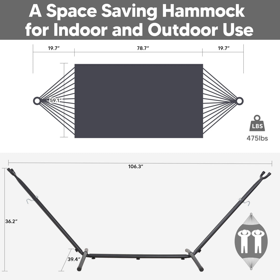 hammock with stand#color-h_dark-gray