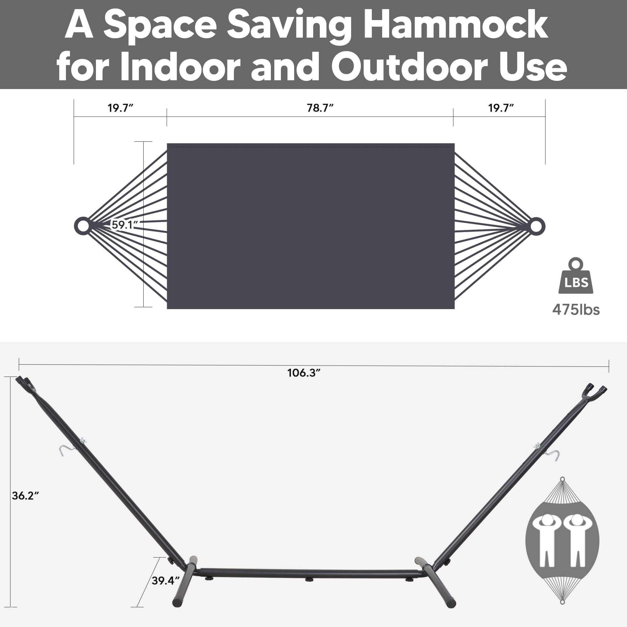 hammock with stand#color-h_dark-gray