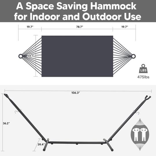 hammock with stand#color-h_dark-gray