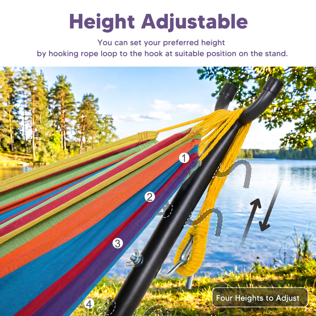 hammock with stand#color-h_colorful-stripes