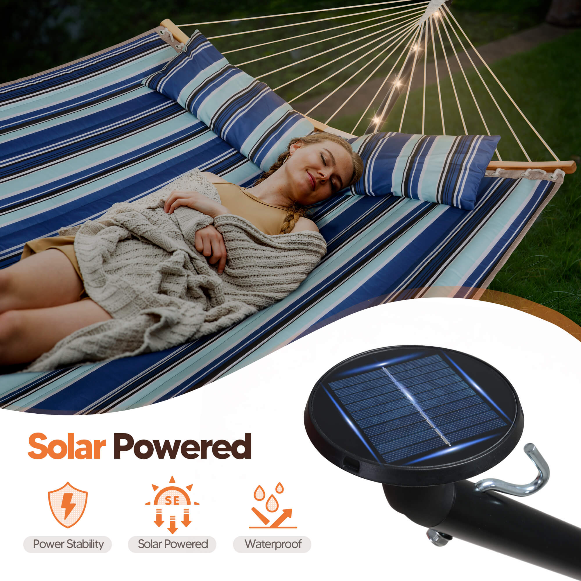 double hammock with stand  #color_blue-stripes#options_combo-cover-$215.99-save-40%