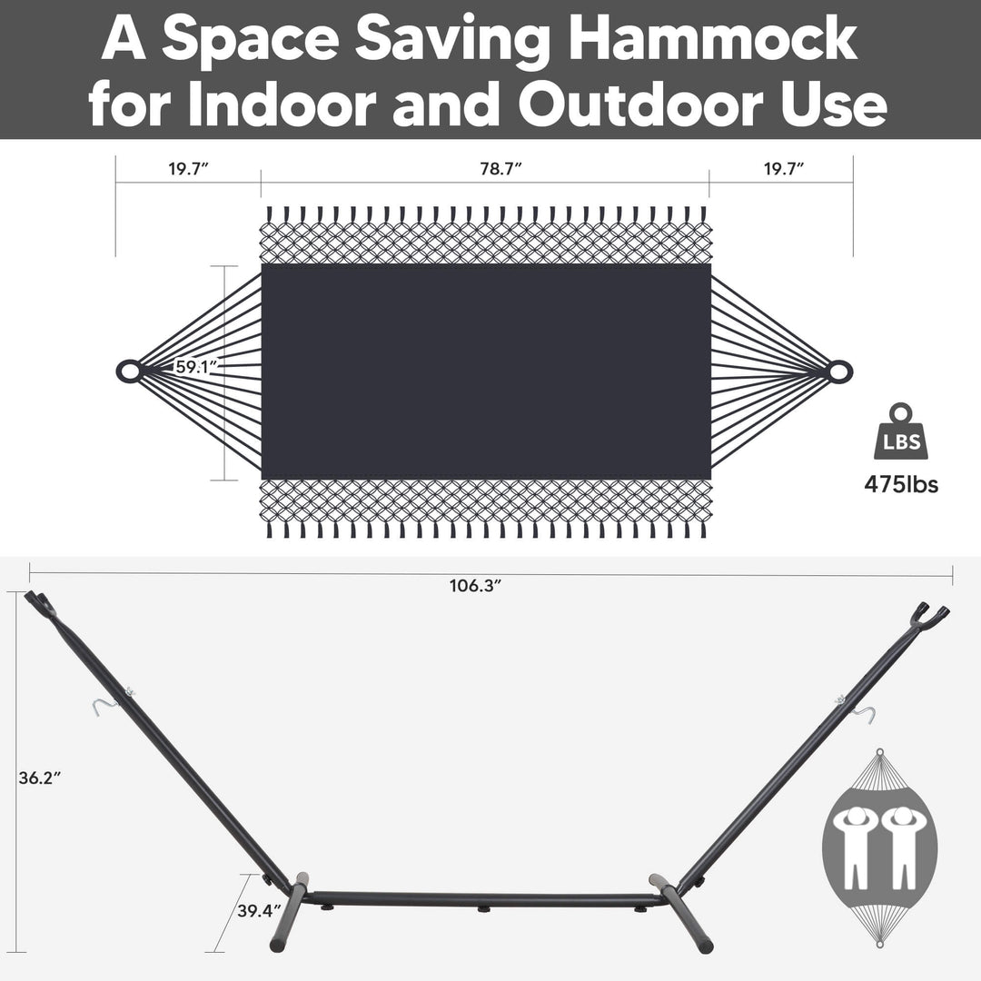 hammock with stand#color-h_dark-with-tassels