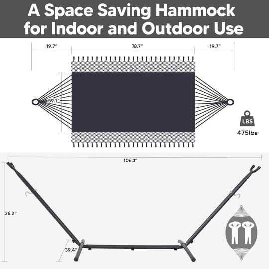 hammock with stand#color-h_dark-with-tassels