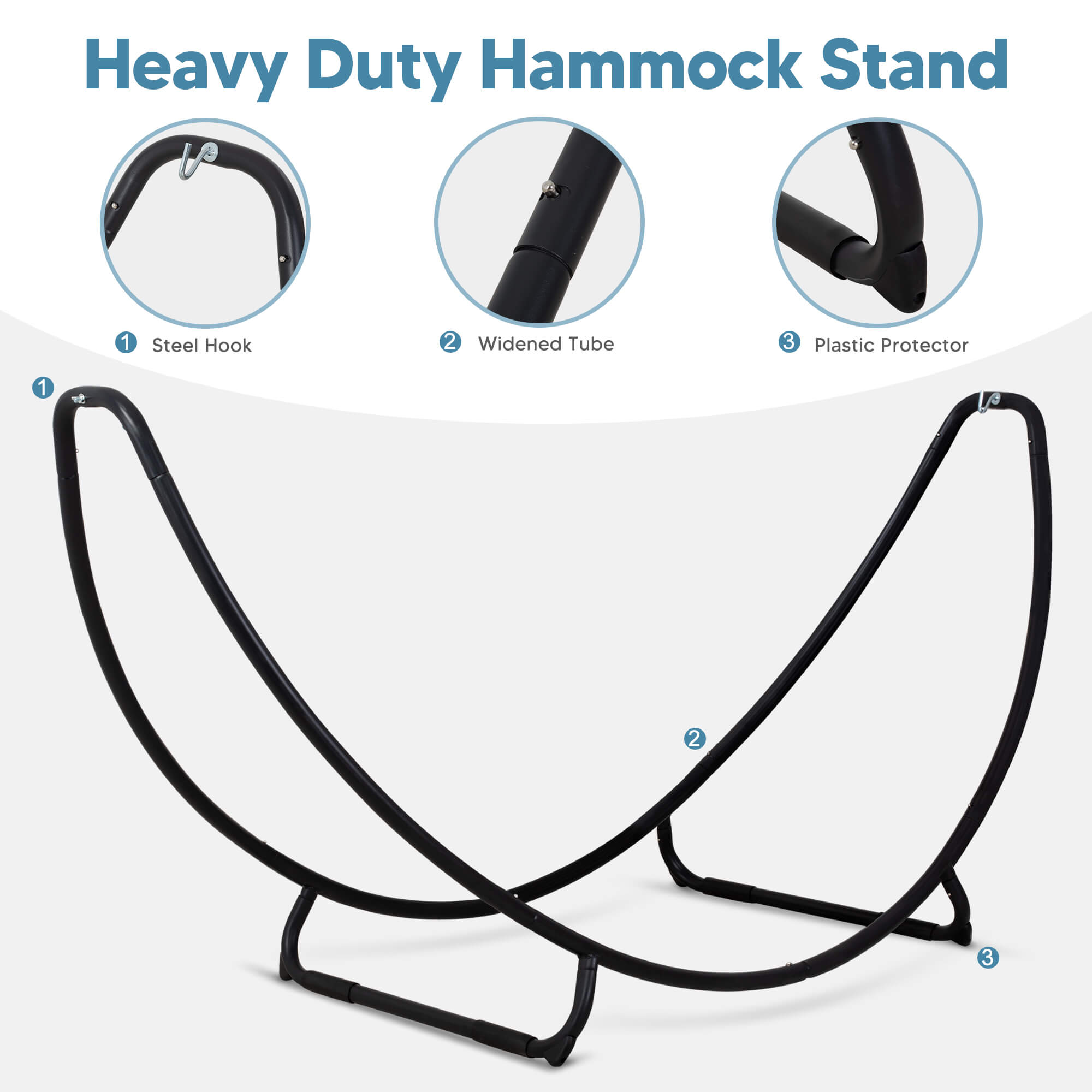 hammock with stand#color_blue-stripe