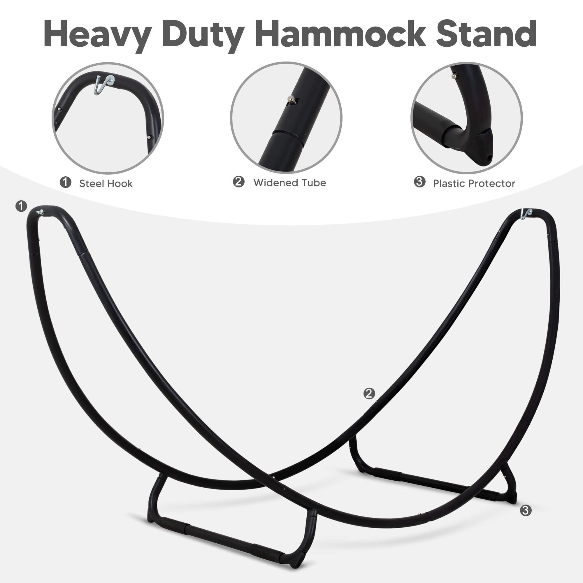 hammock with stand#color_light-gray