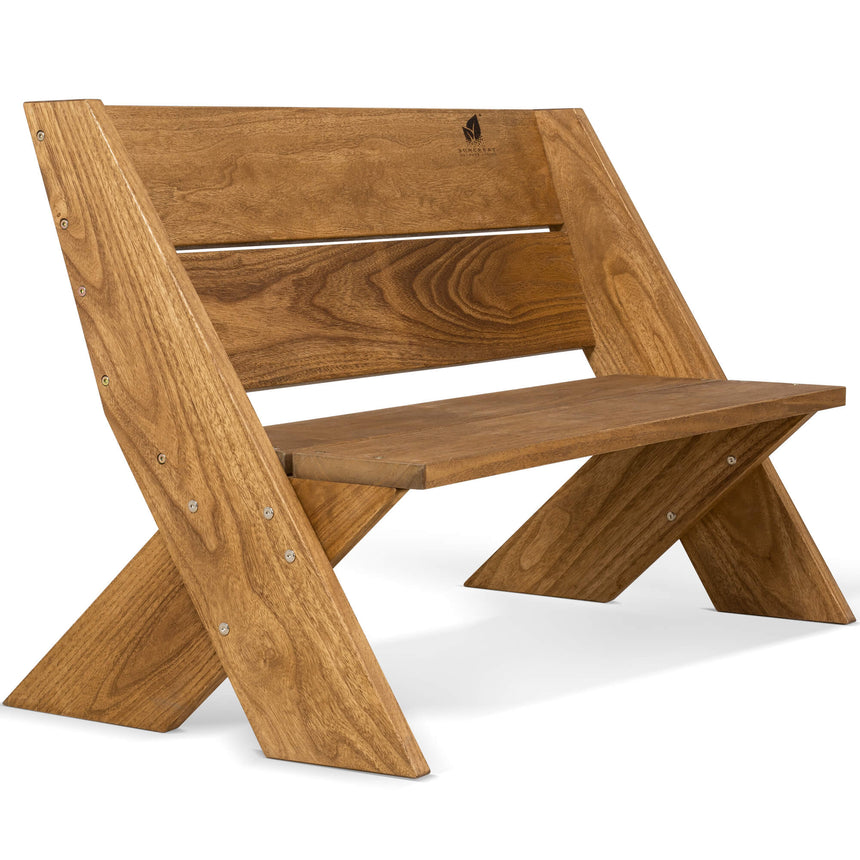 outdoor wooden bench
