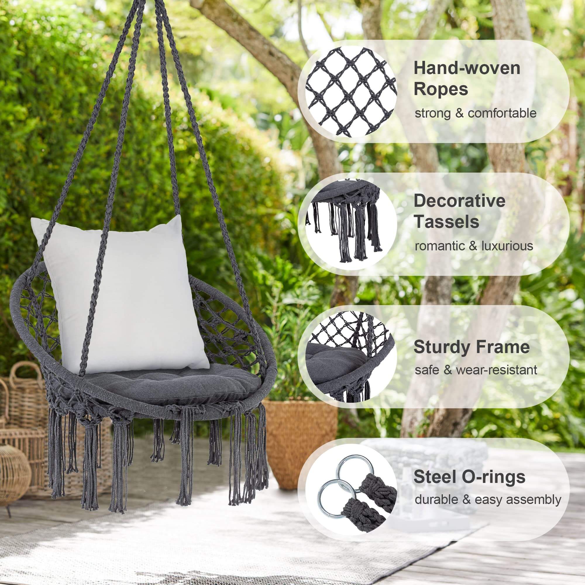 Macrame Cotton Rope Hammock Chair Swing#color_gray-pack-of-2