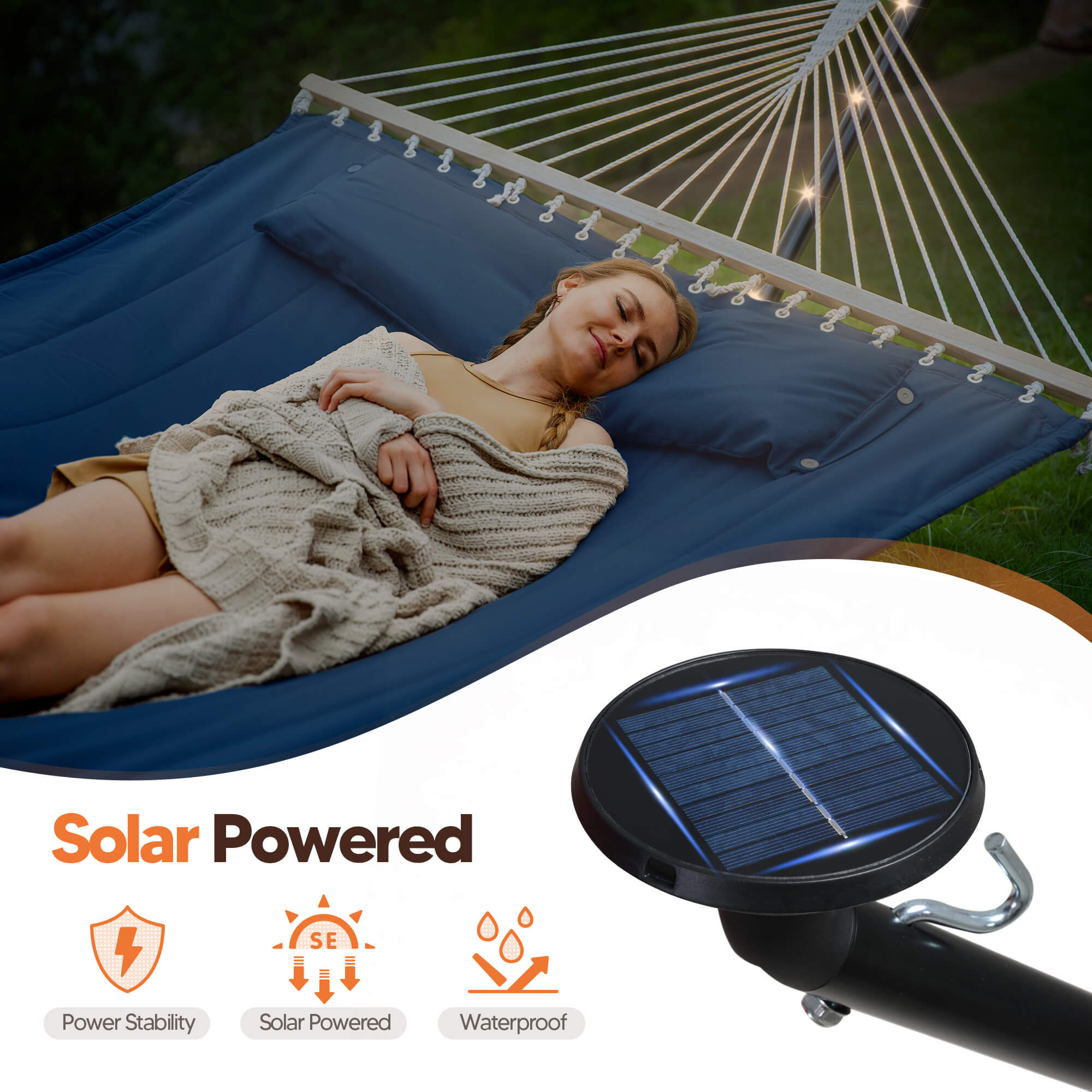 hammock with stand#color_navy