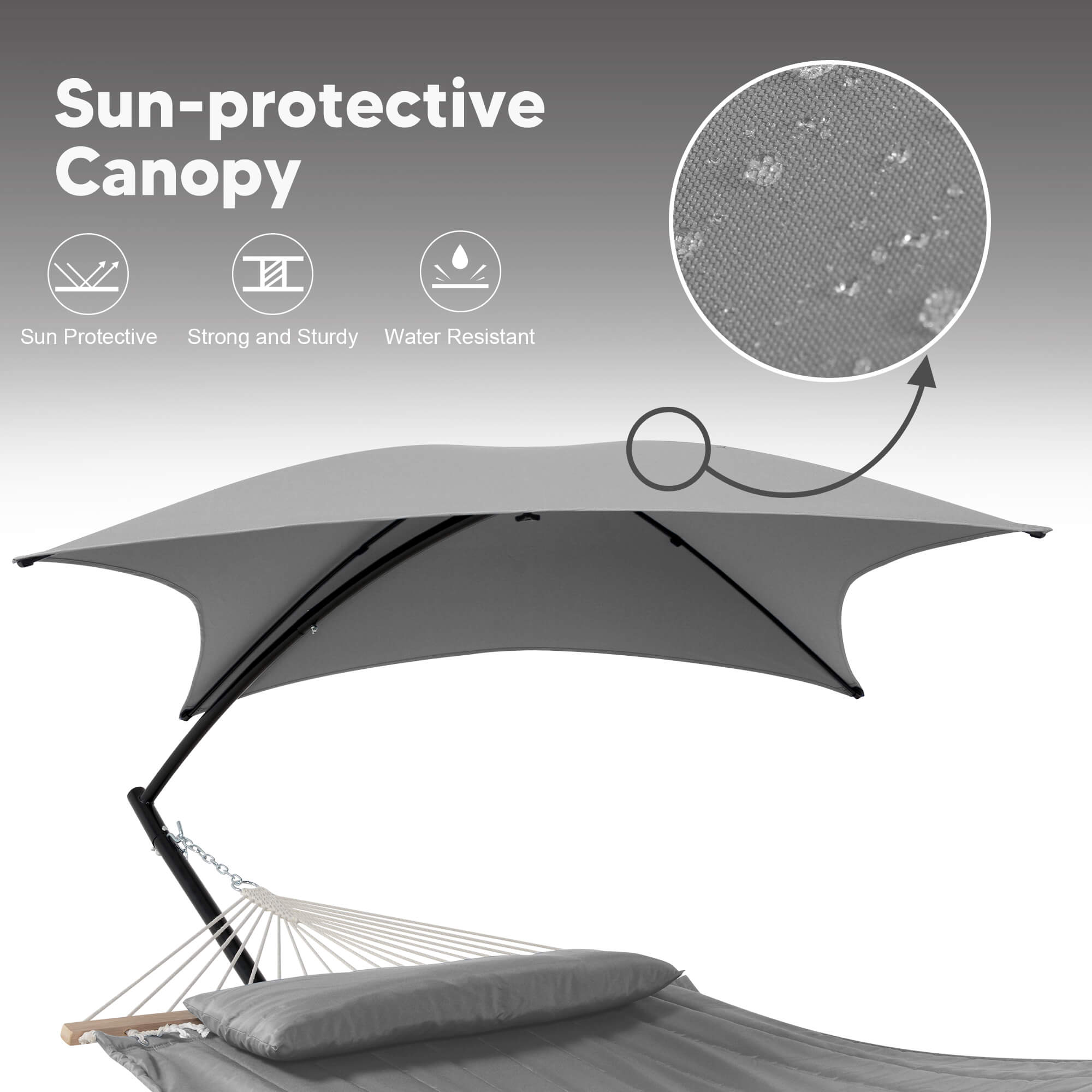 Standing Hammock with Stand#color_light-gray