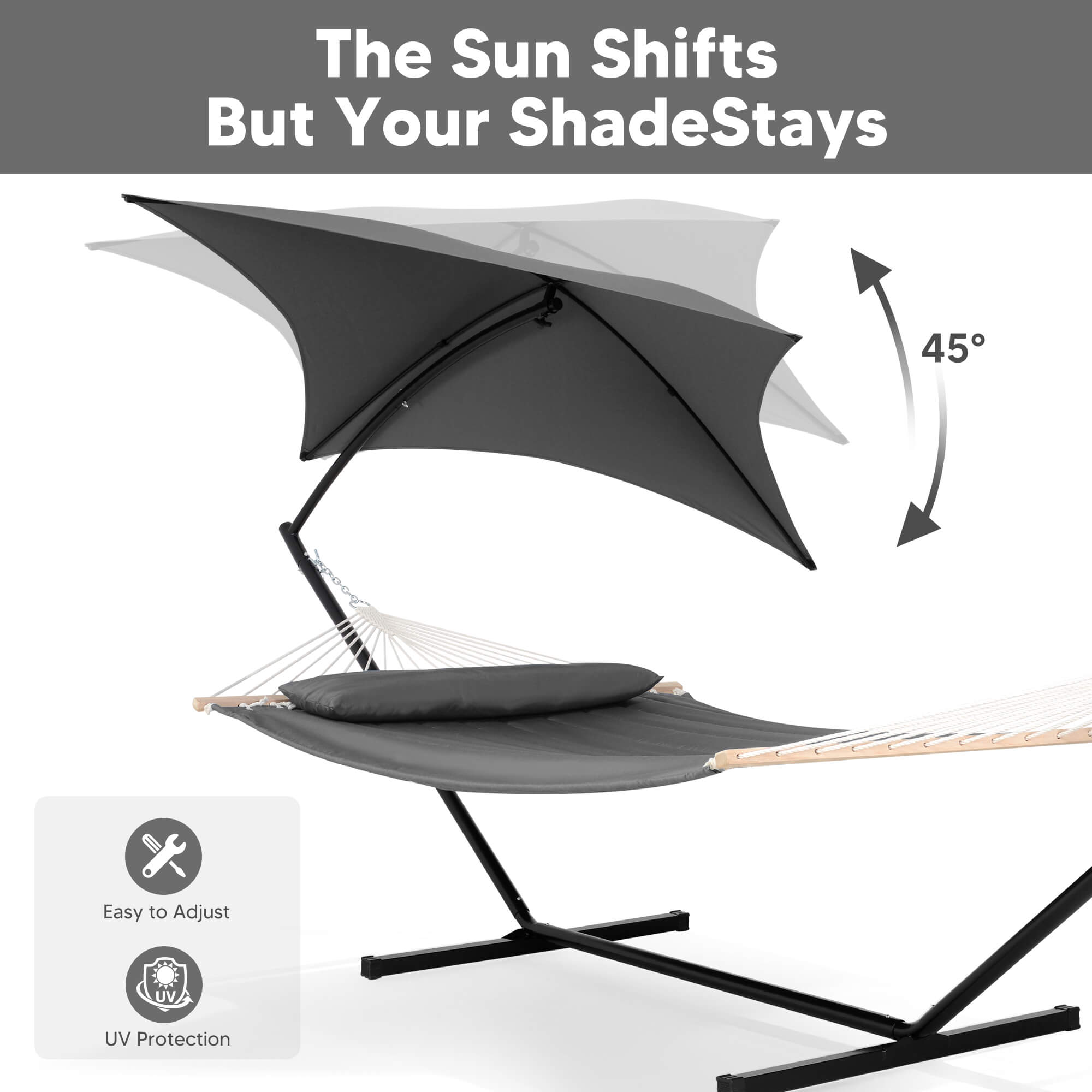 Standing Hammock with Stand#color_gray