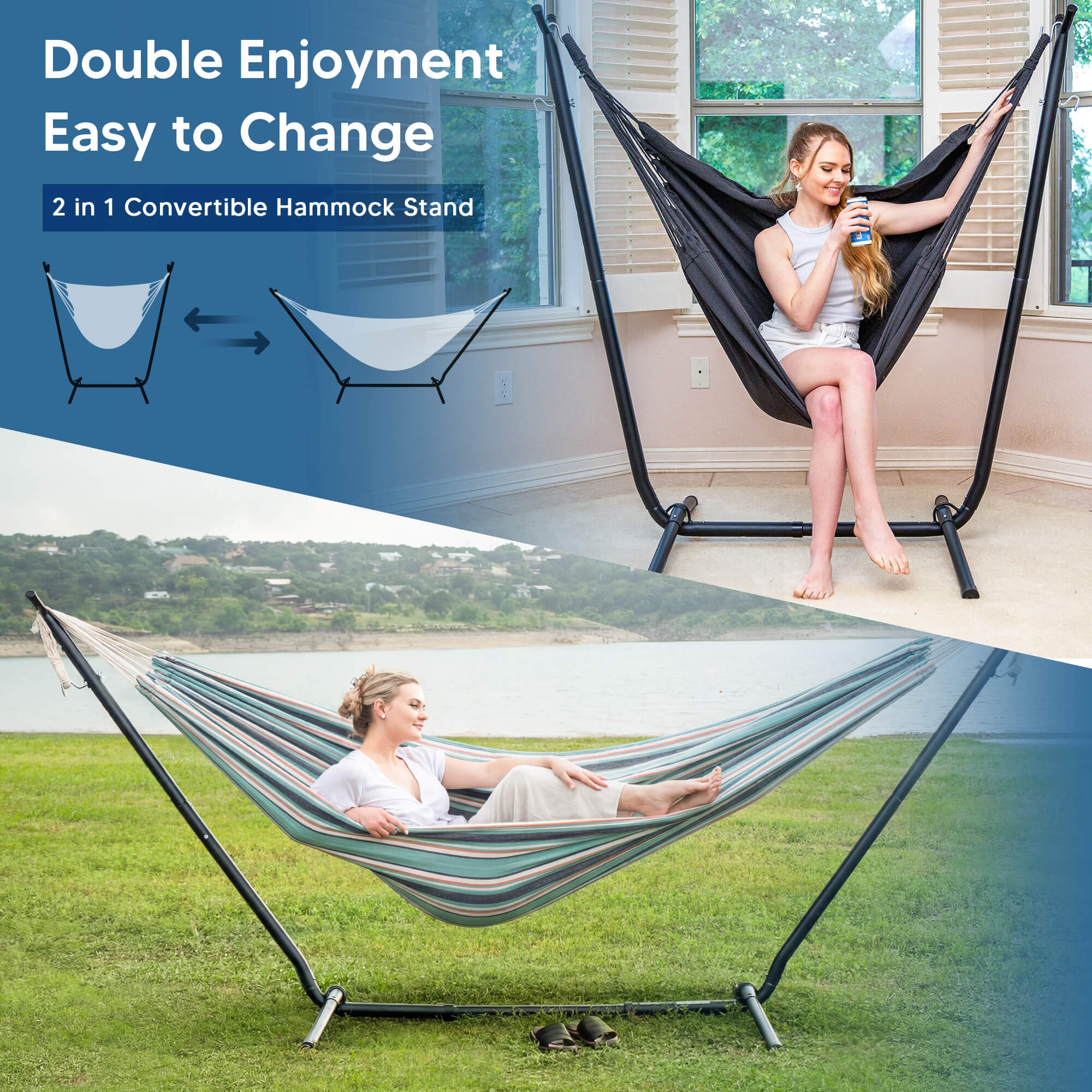 SUNCREAT-2-in-1 Heavy-Duty-2-Person-Hammock-with-Stand#color_light-green-stripes