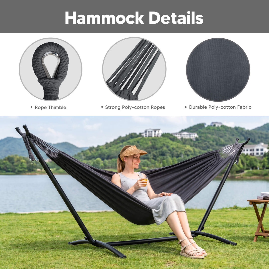hammock with stand#color-h_dark-gray