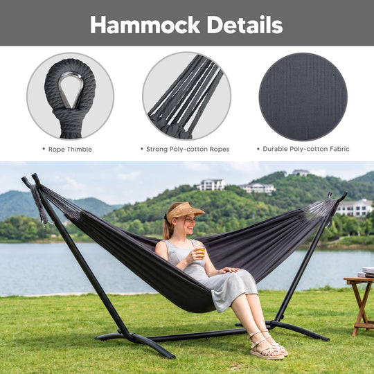 hammock with stand#color-h_dark-gray