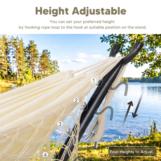 hammock with stand#color-h_beige-with-tassels
