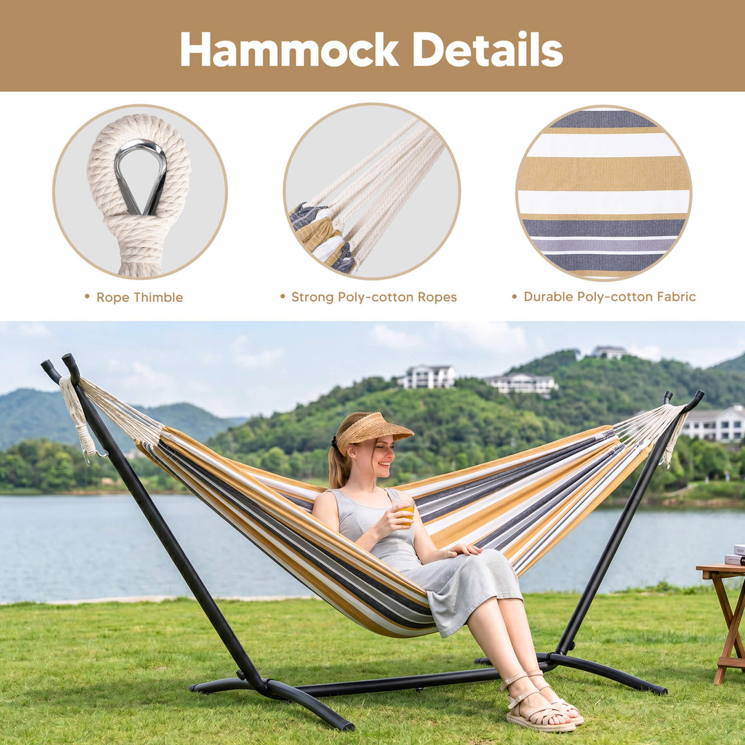 hammock with stand#color-h_coffee-stripes