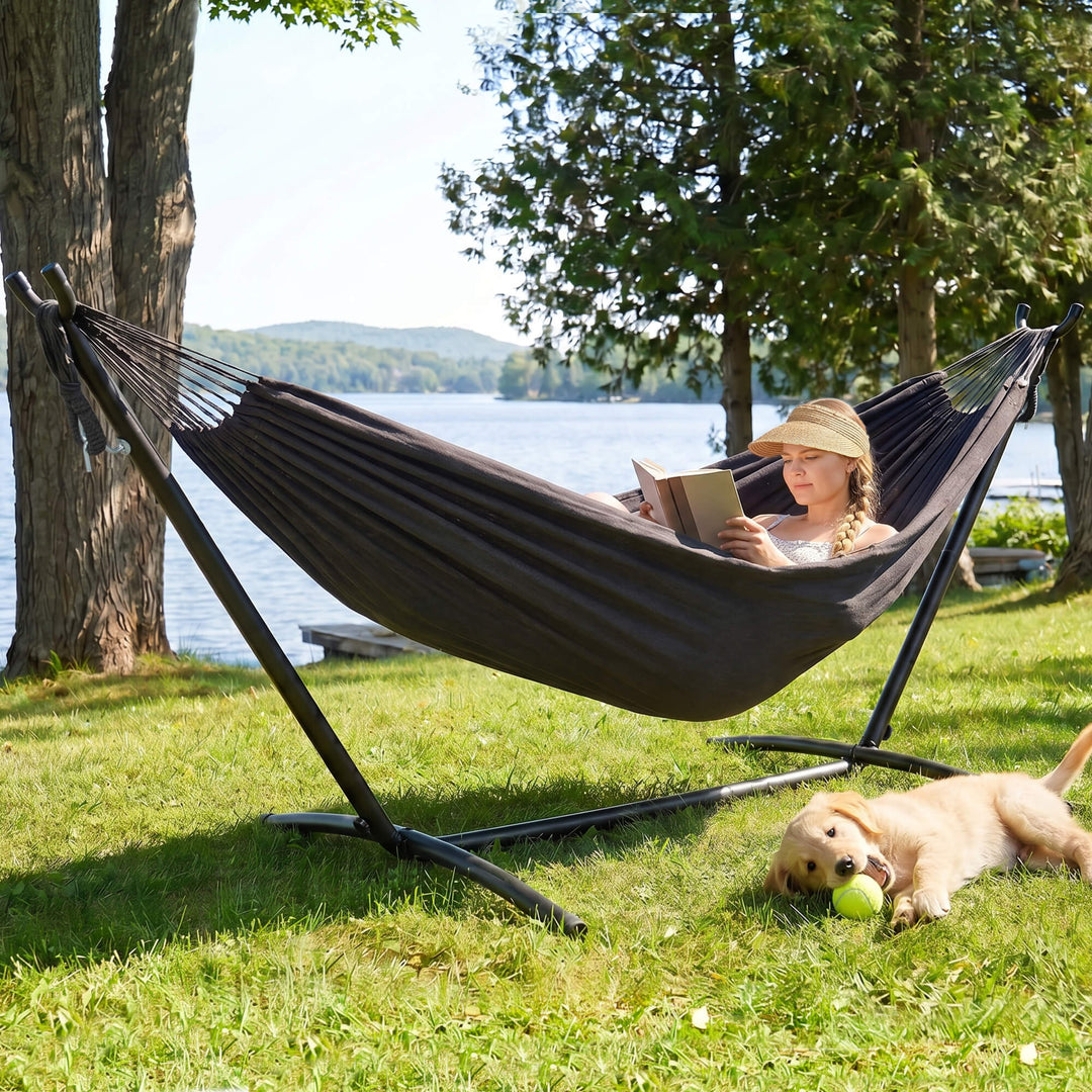 hammock with stand#color-h_dark-gray