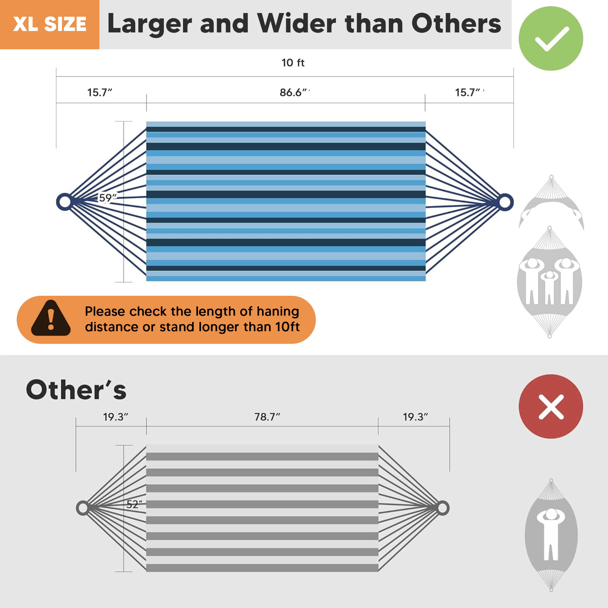 canping hammocks#color_light-blue-stripes