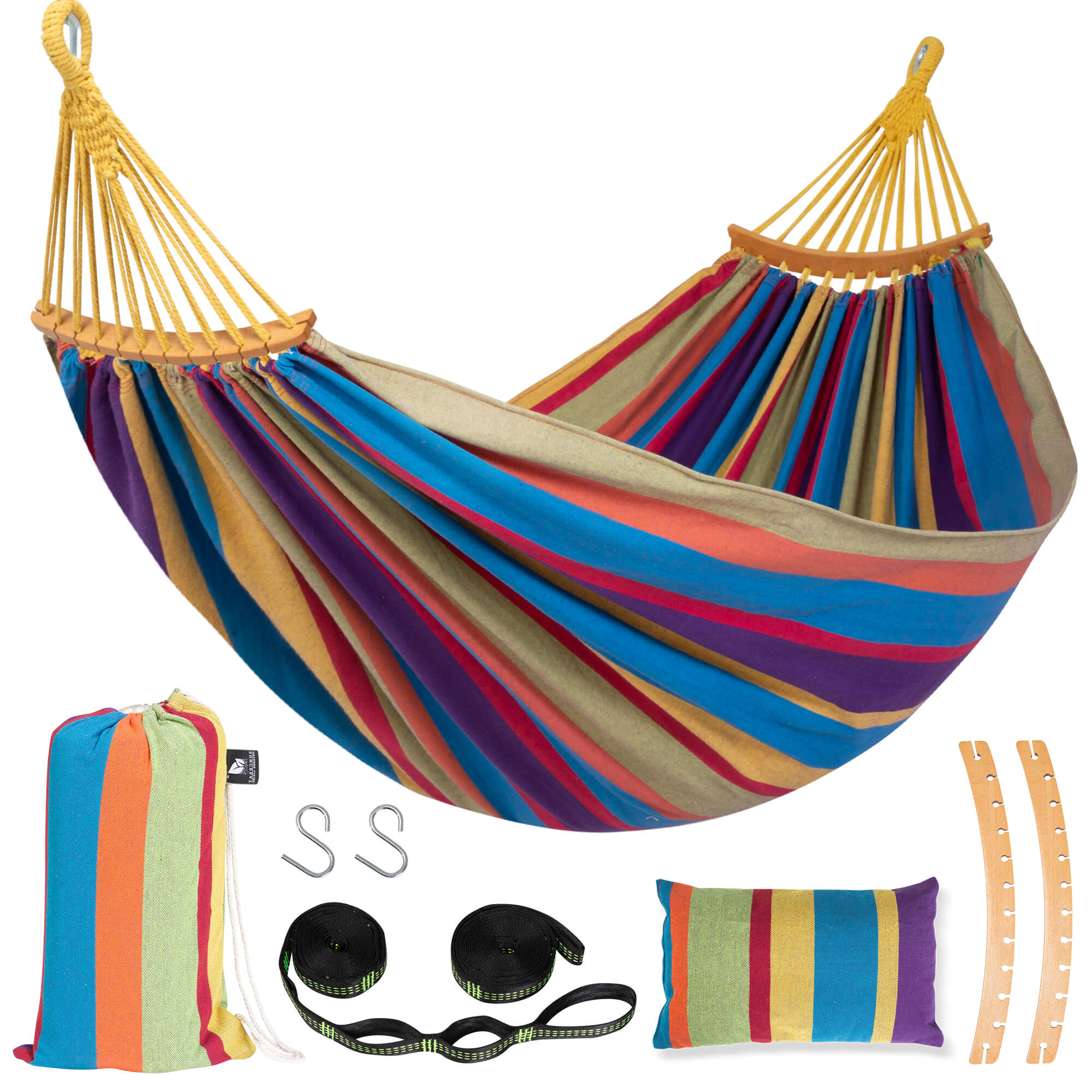 canping hammocks#color_colorful-stripes