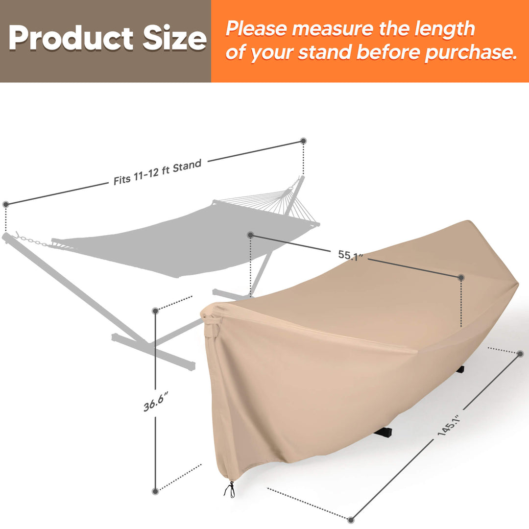 SUNCREAT Hammock Cover#size_11-12ft#color_brown