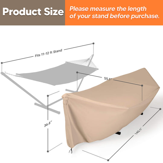 SUNCREAT Hammock Cover#size_11-12ft#color_brown