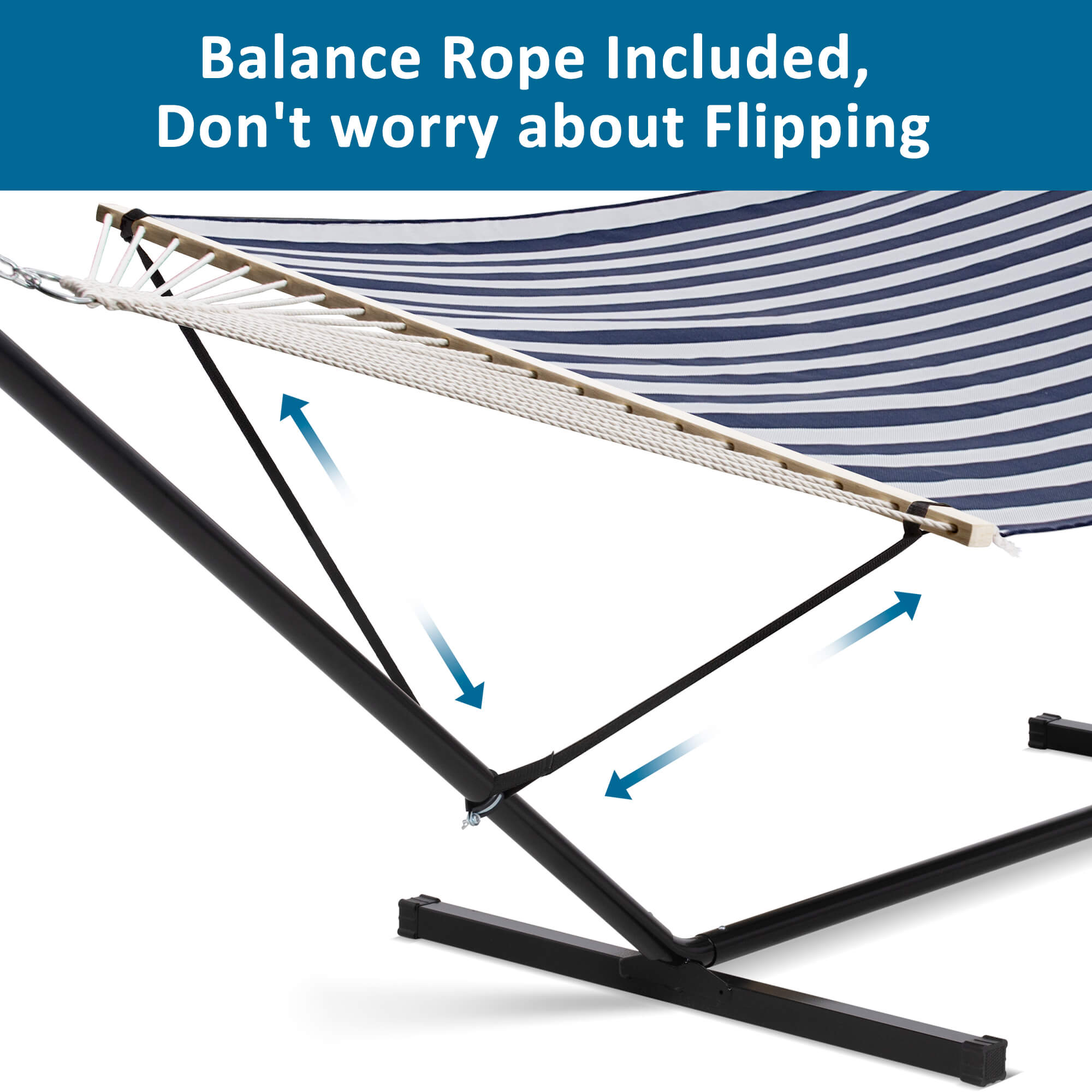 SUNCREAT Hammock with Stand, Blue#color_blue