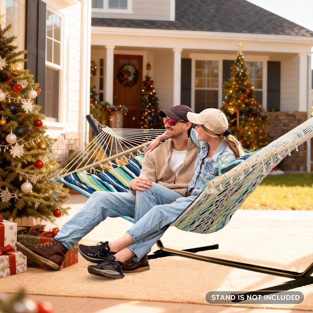 SUNCREAT-2-Layer-Cotton-Rope-Hammock-Blue-Green#color_blue-green