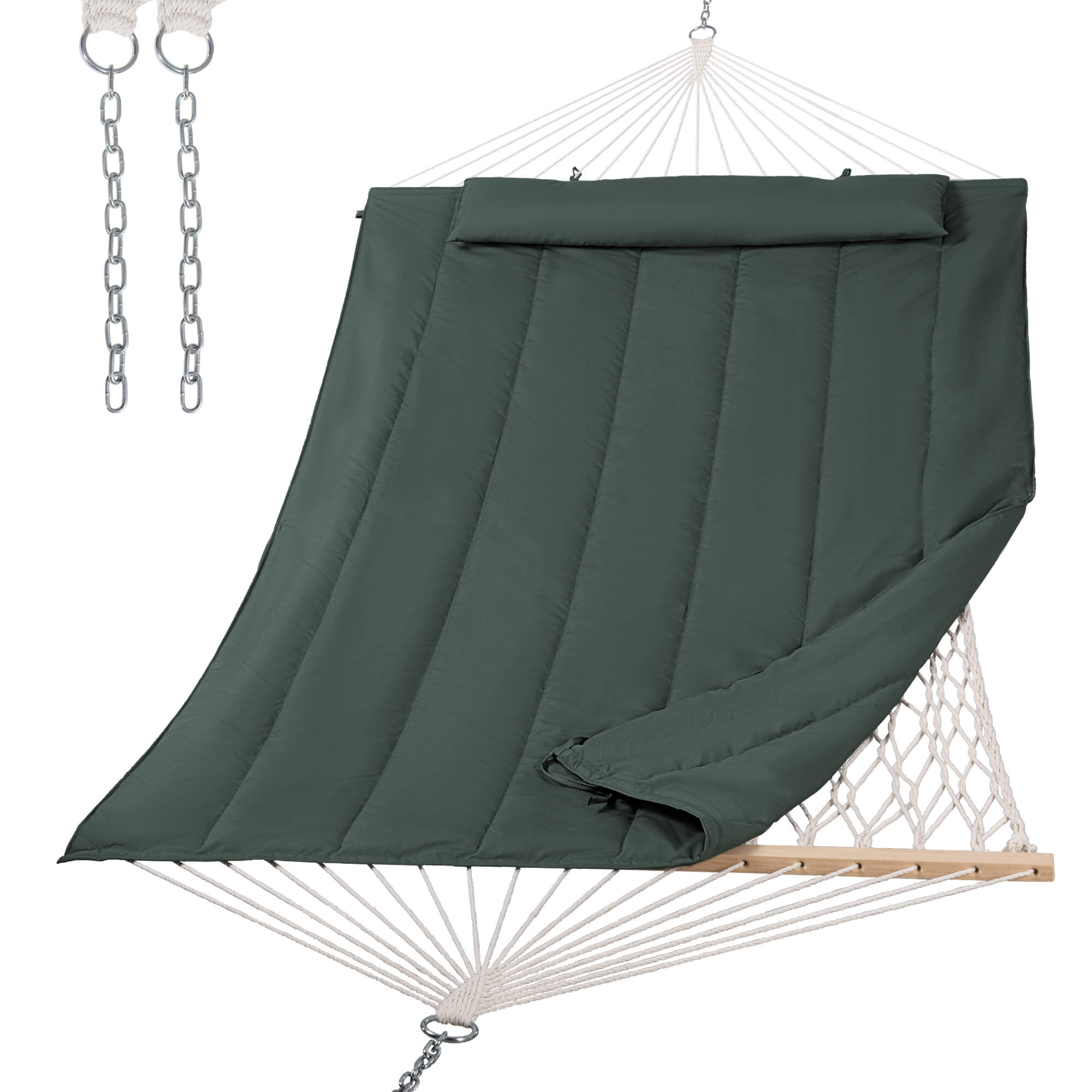 SUNCREAT-2-Layer-Cotton-Rope-Hammock#color_green-gray