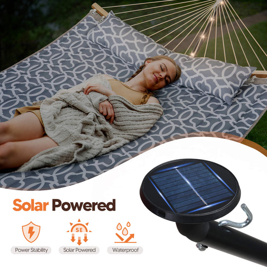 double hammock with stand  #color_gray-pattern