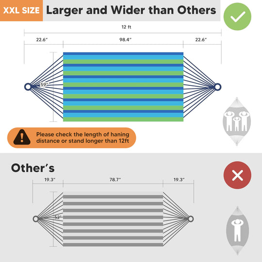 Camping Hammock for Outdoor#Color_blue-stripes