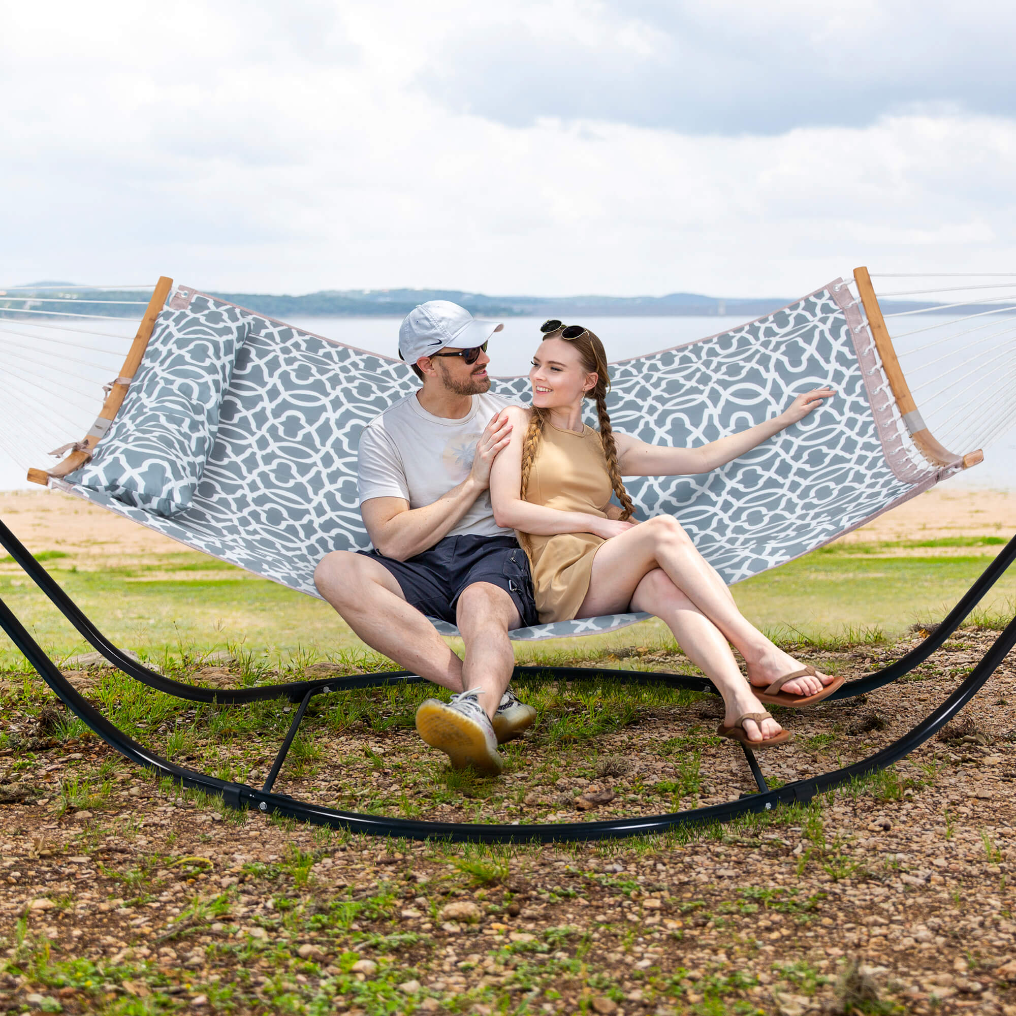 Outdoor-Heavy-Duty-Hammock-with-Stand#color_gray-pattern
