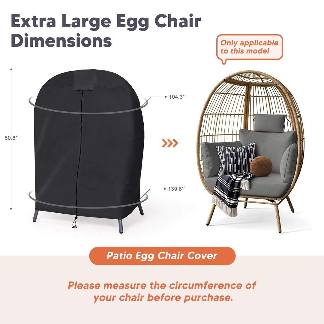 SUNCREAT Egg Chair Cover#size_for-egg-chair-large-black