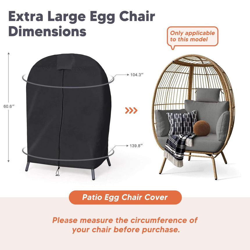 SUNCREAT Egg Chair Cover#size_for-egg-chair-large-black