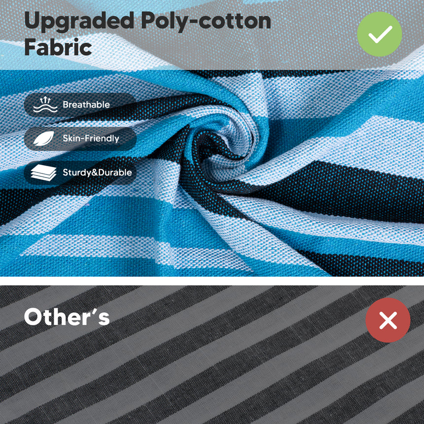 Camping Hammock for Outdoor#Color_light-blue-stripes