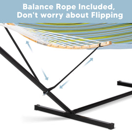 SUNCREAT-Double-Quilted-Hammock-with-Stand#color_yellow-blue