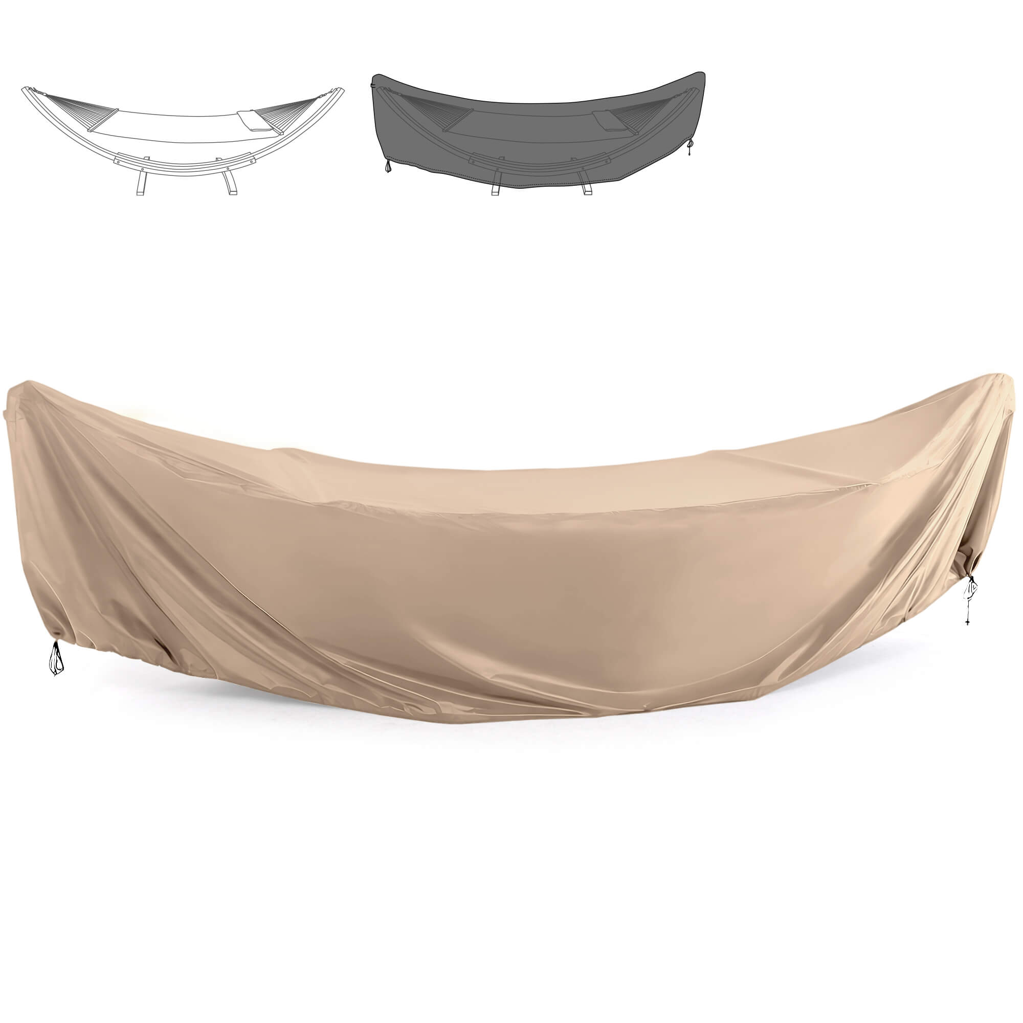SUNCREAT Hammock Cover#size_14ft#color_brown