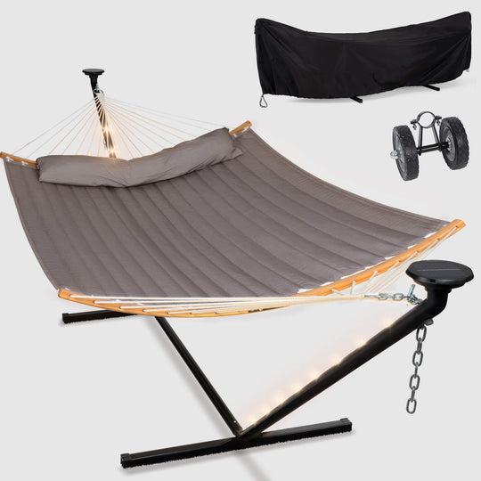 double hammock with stand  #color_brown-gray#options_combo-cover-wheel-$244.99-save-40%