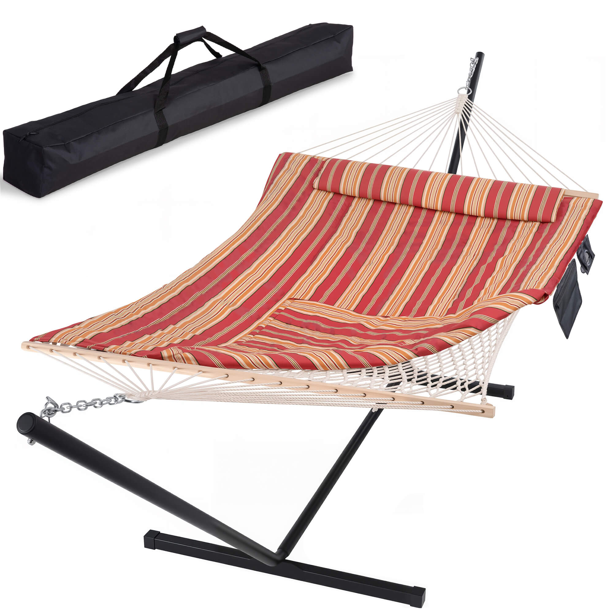 SUNCREAT-Cotton-Rope-Hammock-Red-Stripe#color_red-stripe