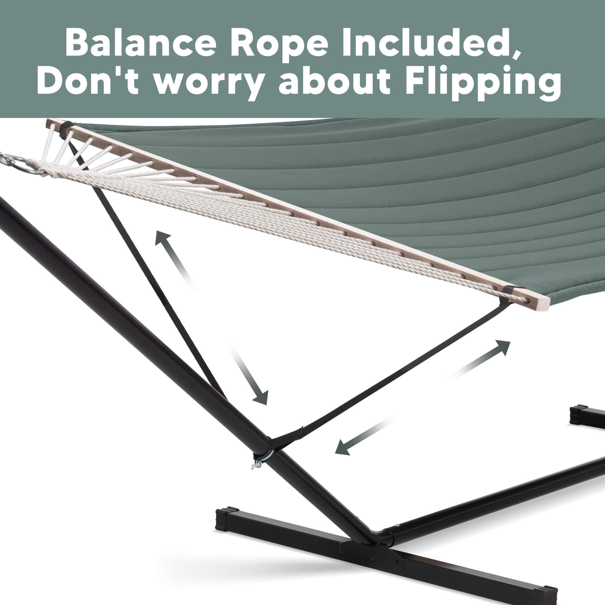 hammock with stand#color_gray-green