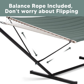 hammock with stand#color_gray-green