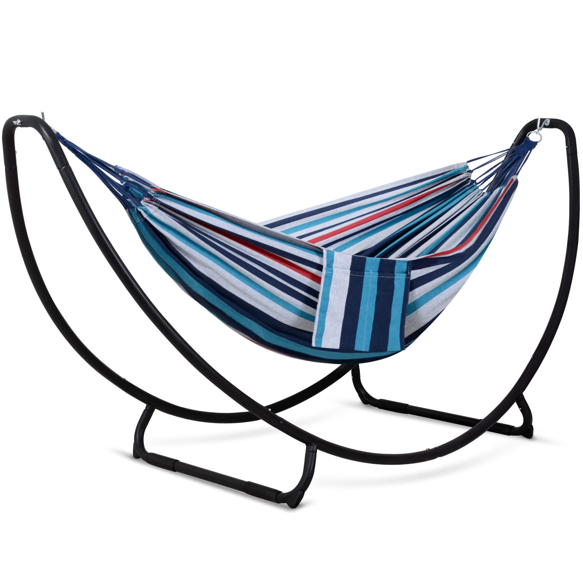 hammock with stand#color_ocean-stripes