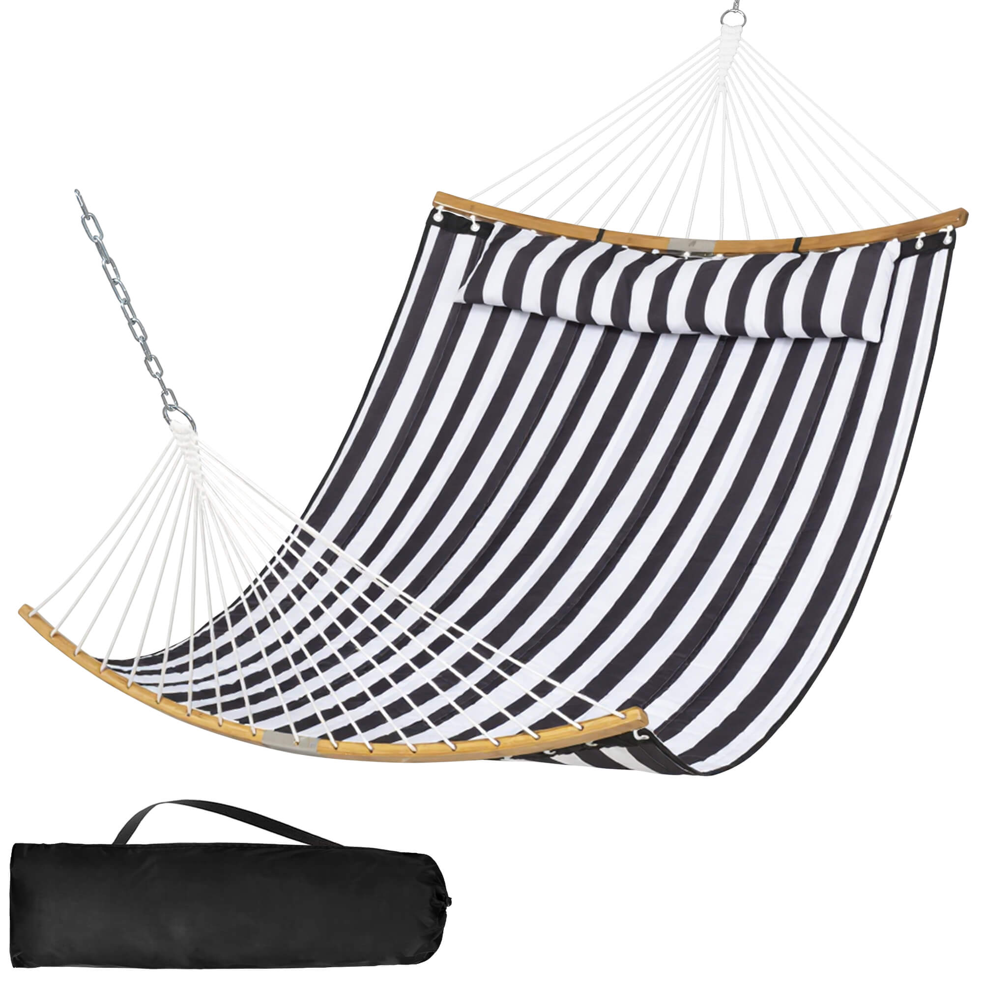 SUNCREAT-Double-Hammock-with-Curved-Bar#color_black-stripes